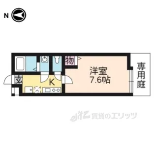 フラッティ四条大宮2【1階】の間取り