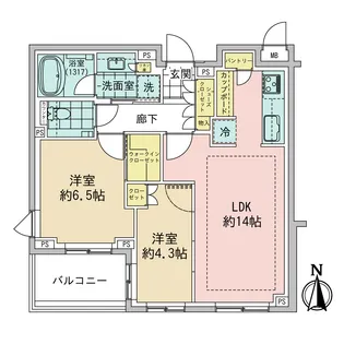 クラッシィハウス京都御苑ザ・テラス【1階】の間取り