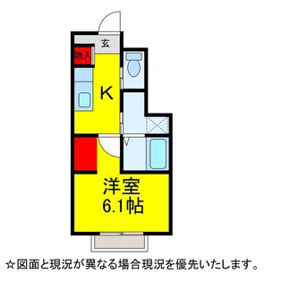 コンフォーティア三里塚【1階】の間取り