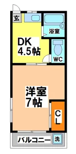コーポ久納【1階】の間取り