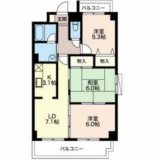 グランツ西条【3階】の間取り