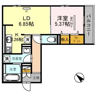 グランアクア【3階】の間取り