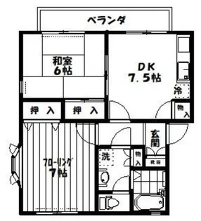 メゾンデュノール【2階】の間取り