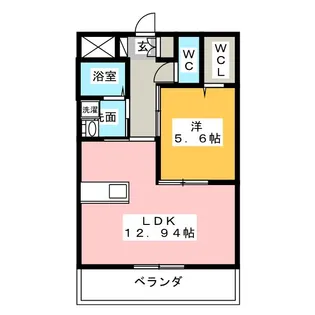 アザレア八田【8階】の間取り