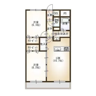 プレジール【3階】の間取り