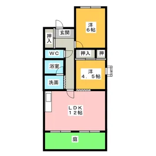 喜多山ハイツ【1階】の間取り