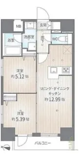 ルガルスクエア南千住【5階】の間取り