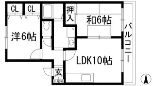 リーブラ東多田【2階】の間取り
