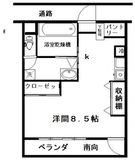 熊野前8ビル【3階】の間取り