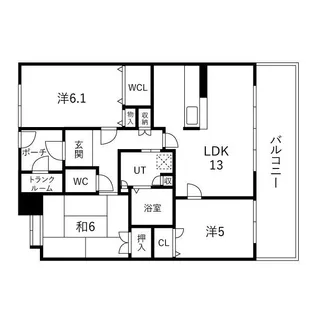 サンヒルズ弐番館【2階】の間取り
