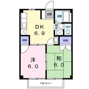 カームシティB【2階】の間取り