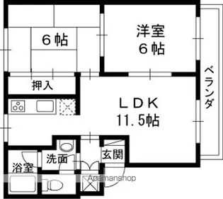 サンシャイン青木【3階】の間取り