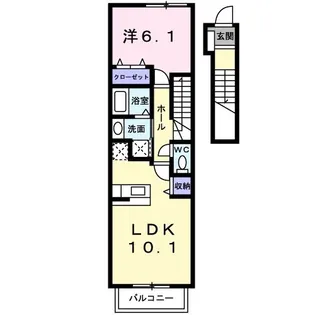 ハーベスト スクエア弐番館【2階】の間取り