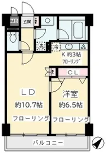 リッツ喜多見【1階】の間取り