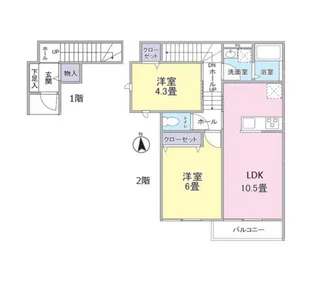 (仮称)東大和市AP【2階】の間取り