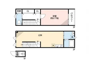 サンコート品川【2階】の間取り