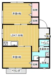 チェリーハイツ【2階】の間取り