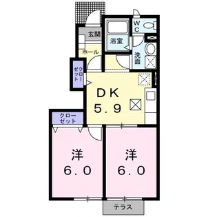 ヴィラ サンライズ【1階】の間取り