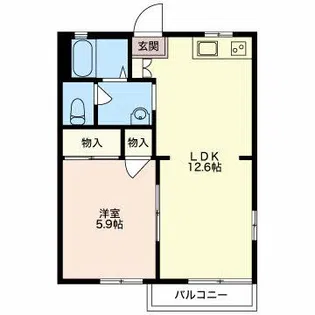ハイツナガツカB【1階】の間取り