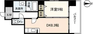 ジェイシティ八丁堀【8階】の間取り