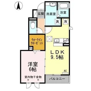サニーハイツ【1階】の間取り