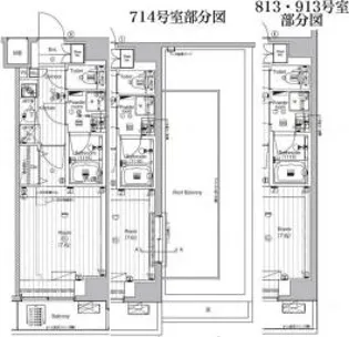 ザ・プレミアムキューブG潮見【9階】の間取り