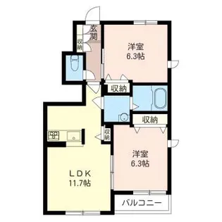 フェリーチェI【1階】の間取り