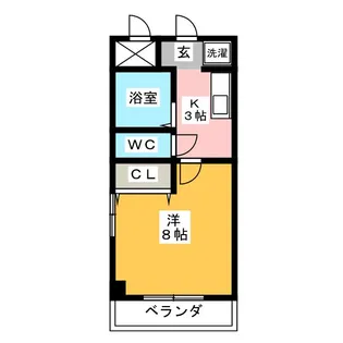 ドルフ亀島II【4階】の間取り