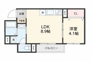 Cle du Bonheur【1階】の間取り