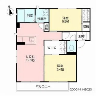 トップスターコート宮崎 E棟【2階】の間取り