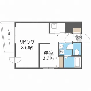 札幌レジデンス知事公館【9階】の間取り