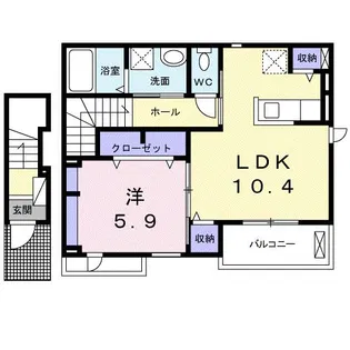 ウィステリア美園 B【2階】の間取り