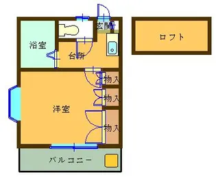リューズハイムA館【1階】の間取り