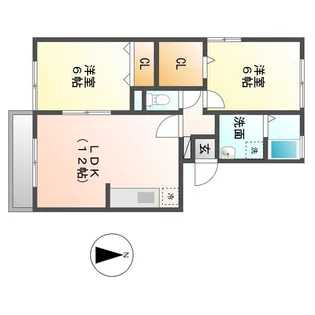 茨城県取手市新町6【アパート】の間取り