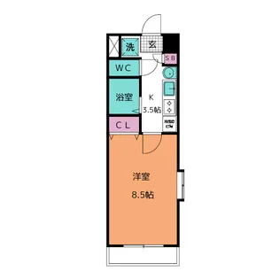 カリンマンション【1階】の間取り