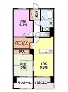妙高市朝日町特定公共賃貸住宅【7階】の間取り