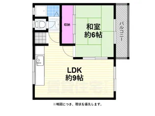 ハイツリブムーン【2階】の間取り