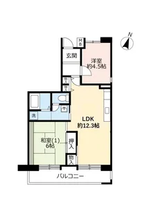 URアーベイン東三国【1階】の間取り