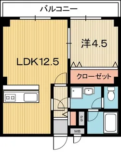 高知県高知市朝倉丙【マンション】の間取り