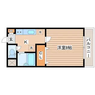 バーシティハウス泉B【4階】の間取り