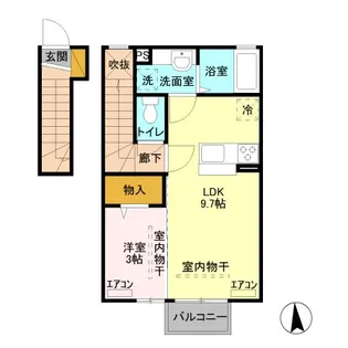 カーサ・フォレスタ A【2階】の間取り