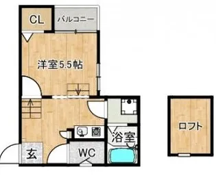 コンフォートベネフィス大橋V【1階】の間取り