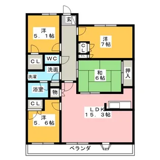 D’クラディアアーキスフィア048【4階】の間取り