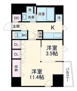 TRACK向ヶ丘遊園【5階】の間取り