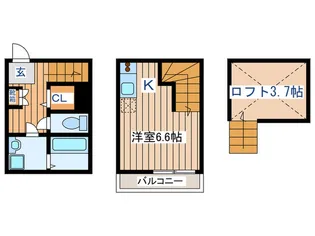 メルツ原町【1階】の間取り