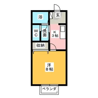 コスモビレッジ【1階】の間取り