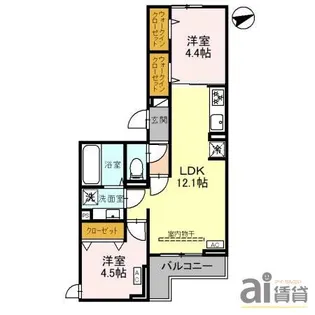 埼玉県川越市東田町【アパート】の間取り