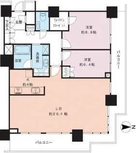 ベイクレストタワー【37階】の間取り