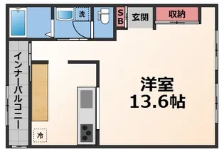 ル・シェル北巽【3階】の間取り
