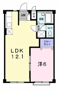 福島県本宮市荒井字大久保【アパート】の間取り
